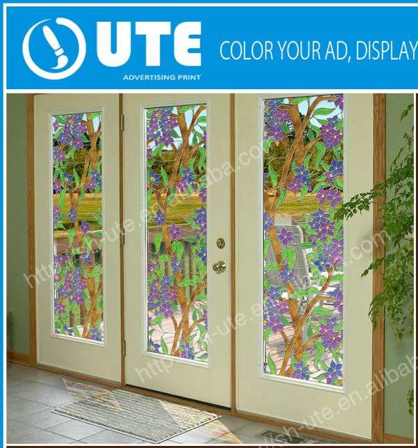 UV Printing Vinyl Material Self Adhesive Wall / Door Sticker for Glass Etching